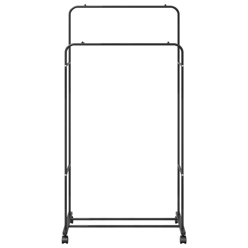 vidaXL Apģērba statīvs Vienkrāsains Melna 80 x 53 x 156 cm