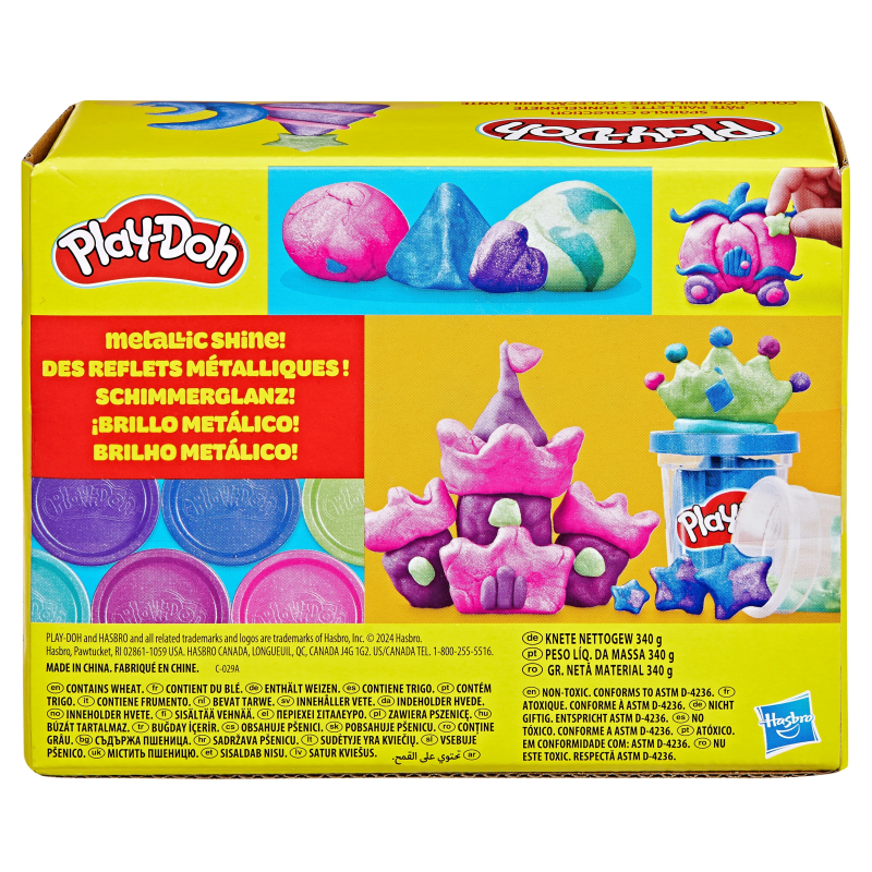 PLAY-DOH Plastilīna Mirdzošā kolekcija, 6 gab.