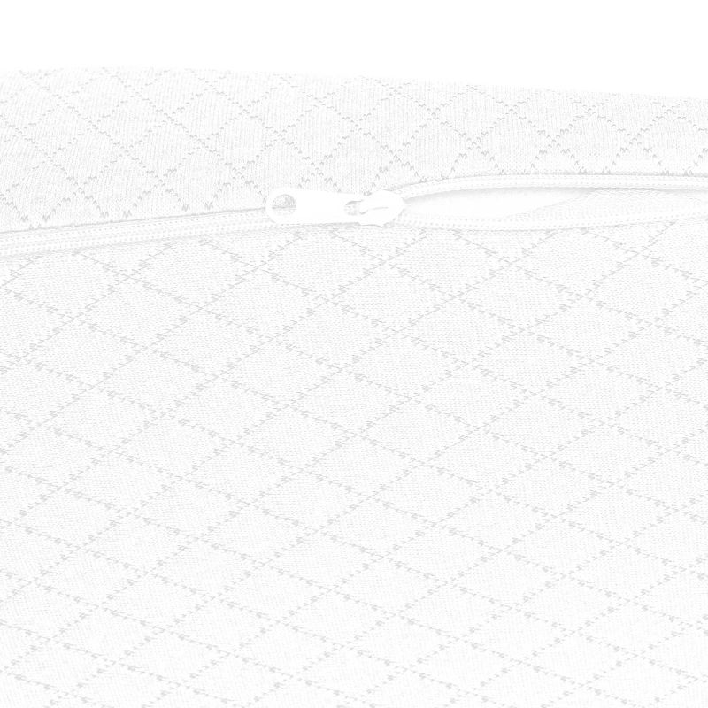 vidaXL Spilvens ar slīpu formu Vienkrāsains Balts 69 x 64 x 19 cm