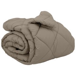 vidaXL Ziemas gultas sega Gaiši pelēks 220 x 200 cm Mikrošķiedra