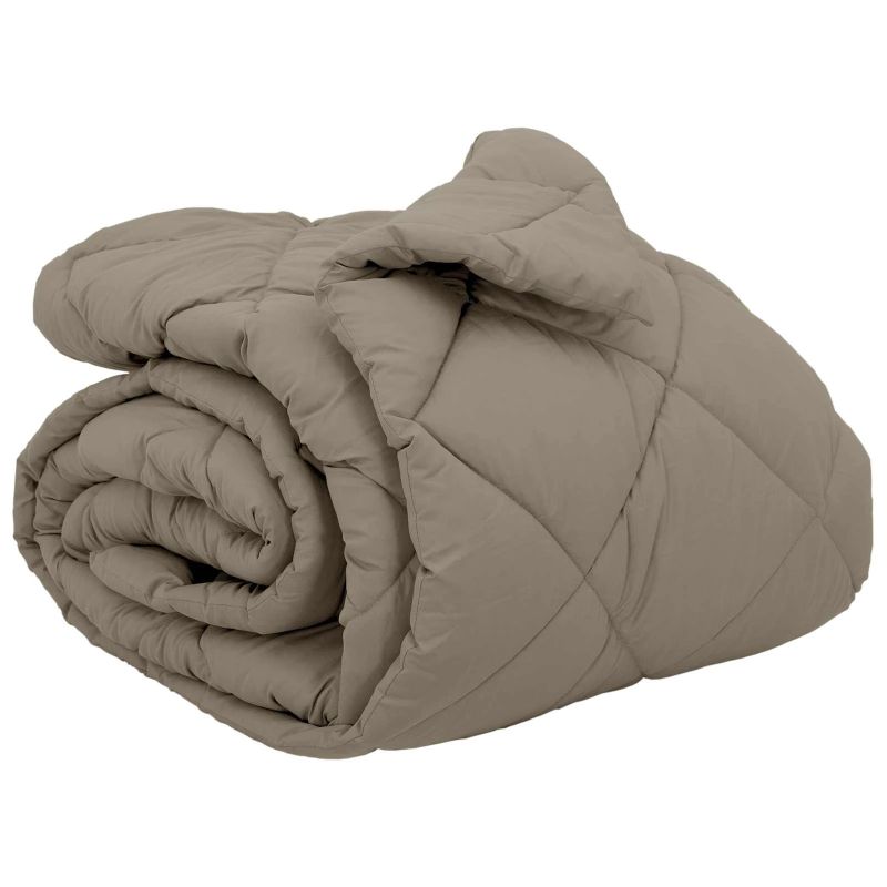 vidaXL Ziemas gultas sega Gaiši pelēks 220 x 200 cm Mikrošķiedra