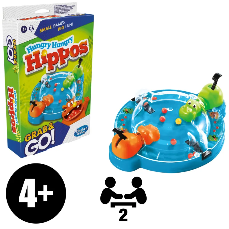 Stalo žaidimas Hasbro Gaming HUNGRY HIPPOS GRAB&GO F8255BAL, LT LV EE