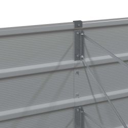 vidaXL Puķu kaste Gaiši pelēks 480 x 80 x 45 cm Tērauds