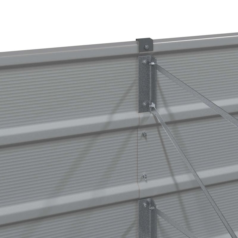 vidaXL Puķu kaste Gaiši pelēks 480 x 80 x 45 cm Tērauds