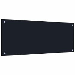 vidaXL Virtuves aizsargpanelis 2 pcs Melna 100 x 40 cm rūdīts stikls