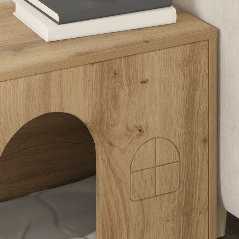 vidaXL Kaķu māja Mākslīgā ozola 51 x 30 x 52 cm Inženierijas koks