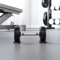 vidaXL Gumijas rullis Melna Gumija