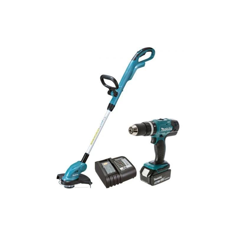 Zāles pļāvēja un skrūvgrieža komplekts Makita DLX2114S