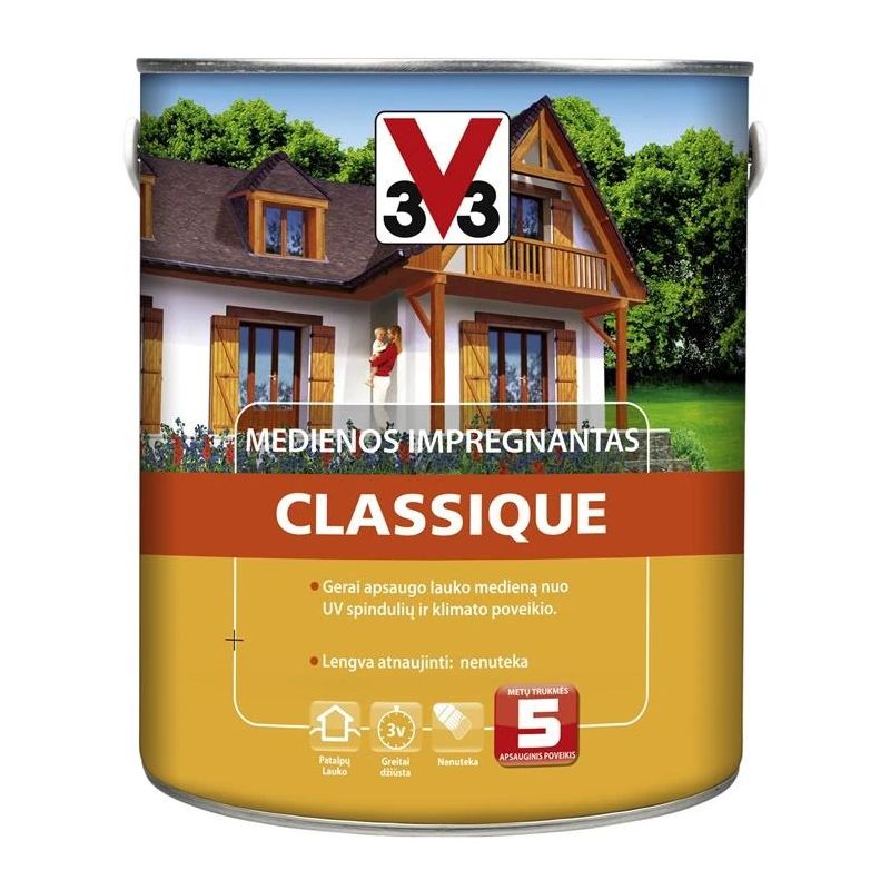 Medienos impregnantas „classique“ ,raudonmedis, 2.5 l,