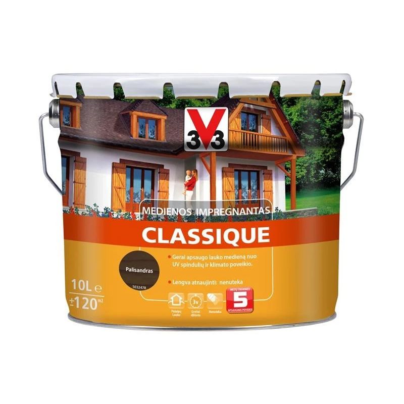 Medienos impregnantas „classique“ ,palisandras, 10l,