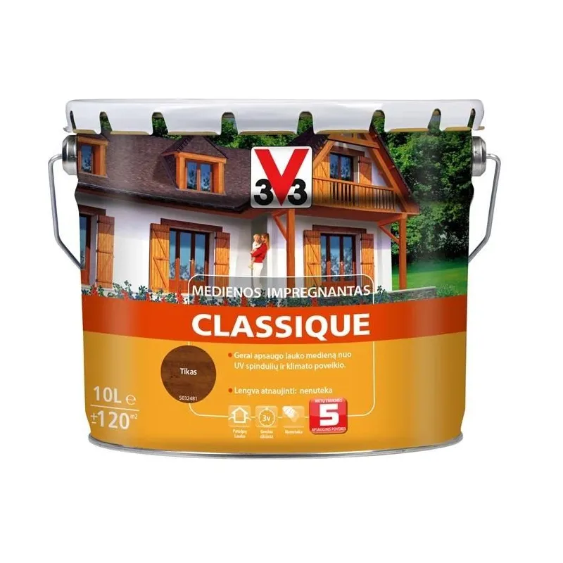 Koksnes impregnants V33 Classique, sarkanbrūna krās.-tīkkoks krās., 10 l