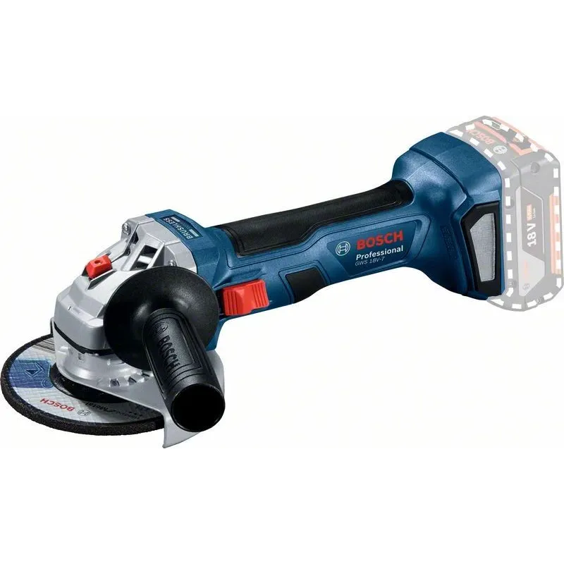 Bezvadu leņķa slīpmašīna Bosch Professional 18V-7, CT SOLO, 18 V