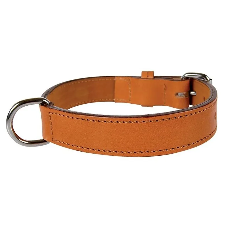 Antkaklis šunims Zolux Leather Lined, šviesiai ruda sp., 350 mm x 16 mm
