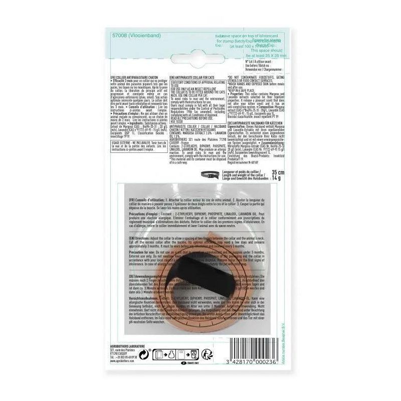 Kačiukų antkaklis nuo parazitų VETOCANIS