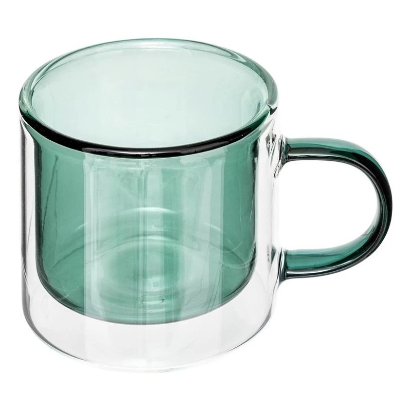 Dvigubo stiklo puodelis Secret de Gourmet. žalia. 0.25 l