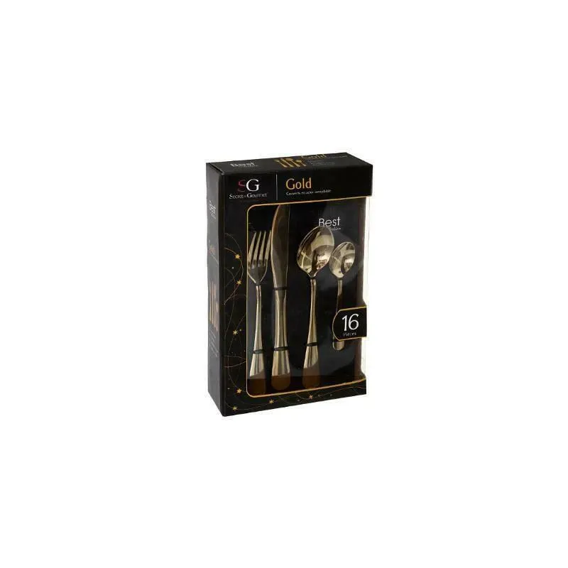 Galda piederumu komplekts Secret de Gourmet, zelta krās.