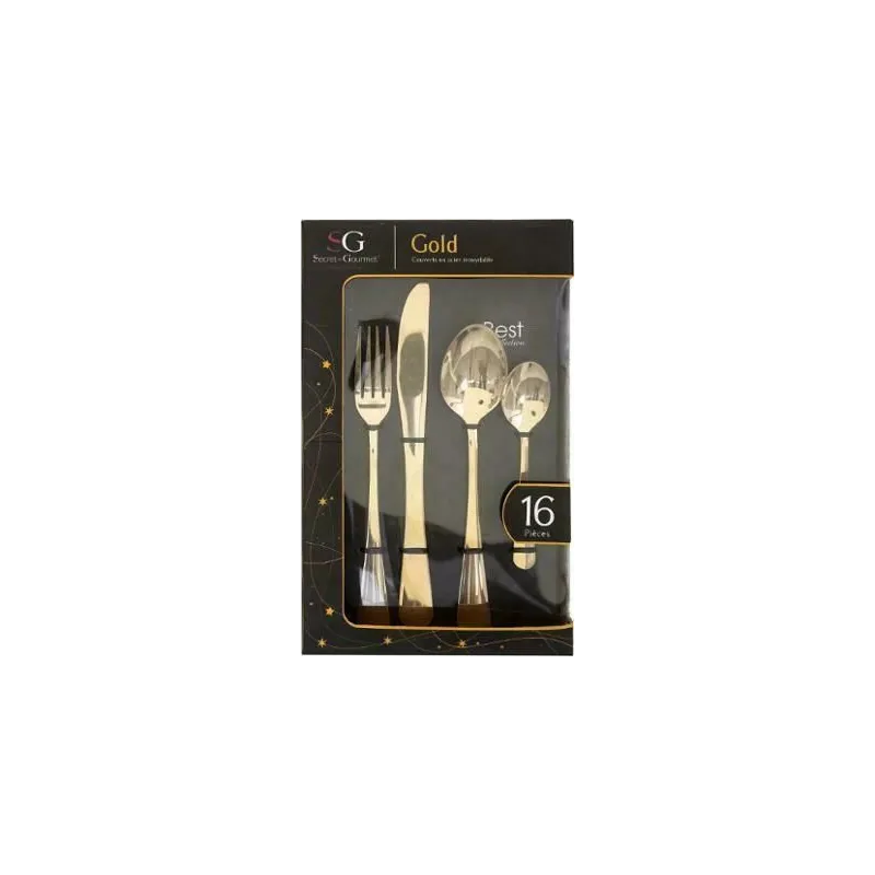 Комплект столовых приборов Secret de Gourmet, золотой цв.