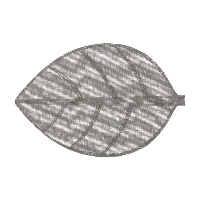 Galda paklājiņš Leaf 118842F, 50 cm x 33 cm, Pelēka krās.