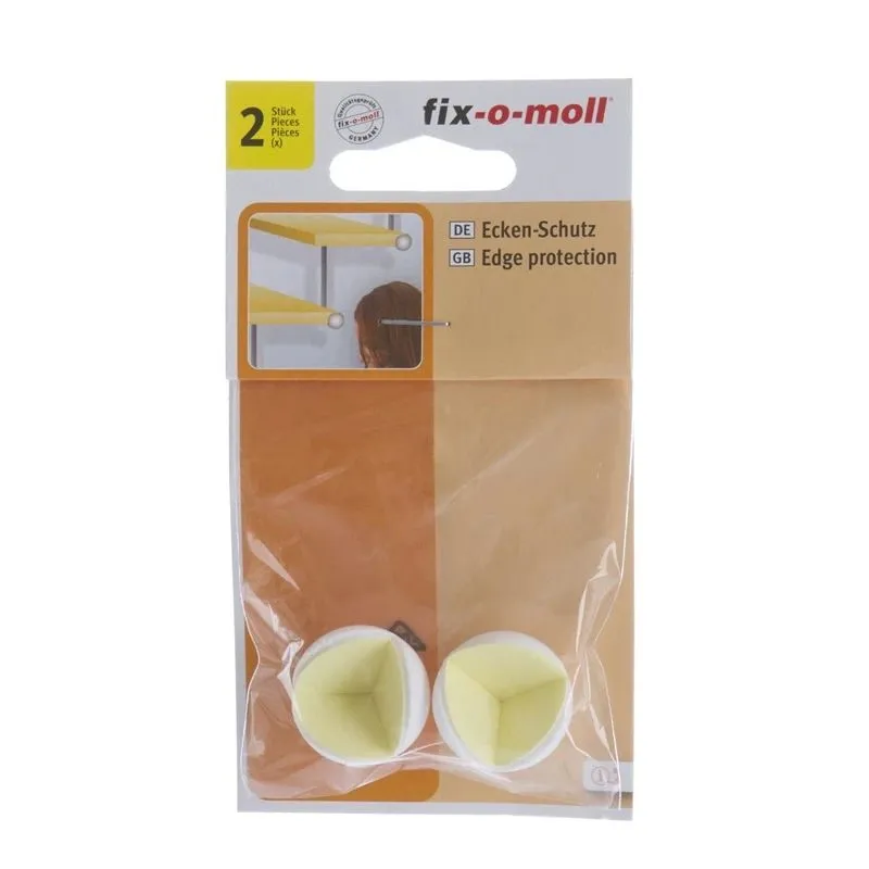 Apsauginis kampukas, DIA 2.5 cm, plastikas, balta sp., 2 vnt.