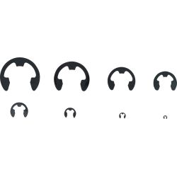 Metric E-Clip Assortment - 1.5 - 22 mm - 300 pcs.