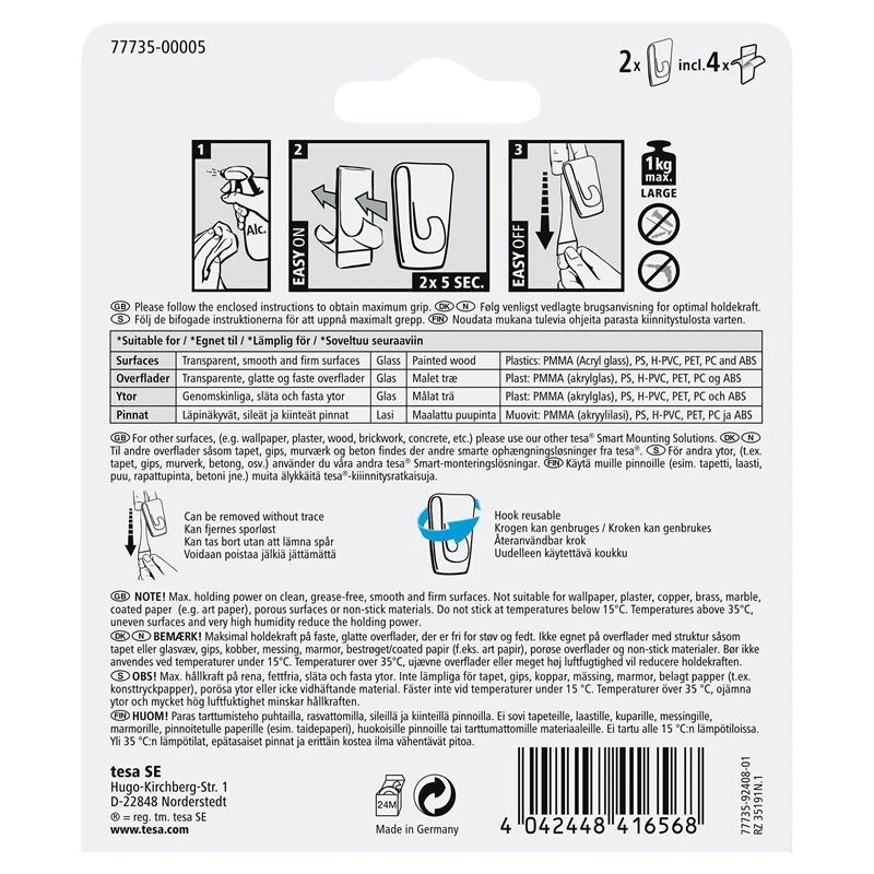 Āķi, caurspīdīgi, 77735, 2X1 kg, DECO