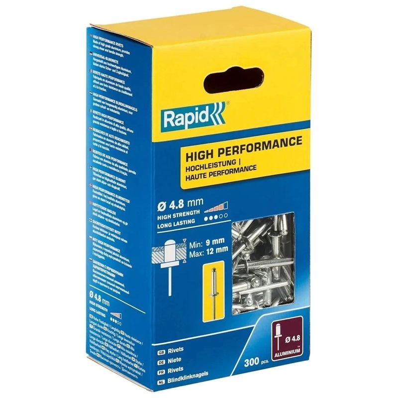 Alumīnija kniedes rapid 4.8x16mm 300gab