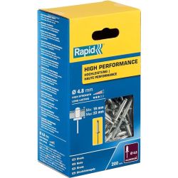 Alumīnija kniedes rapid 4.8x25mm 200gab