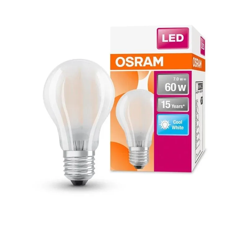 Spuldze Osram LED, A60, 4000 °K, E27, 6.5 W, 806 lm