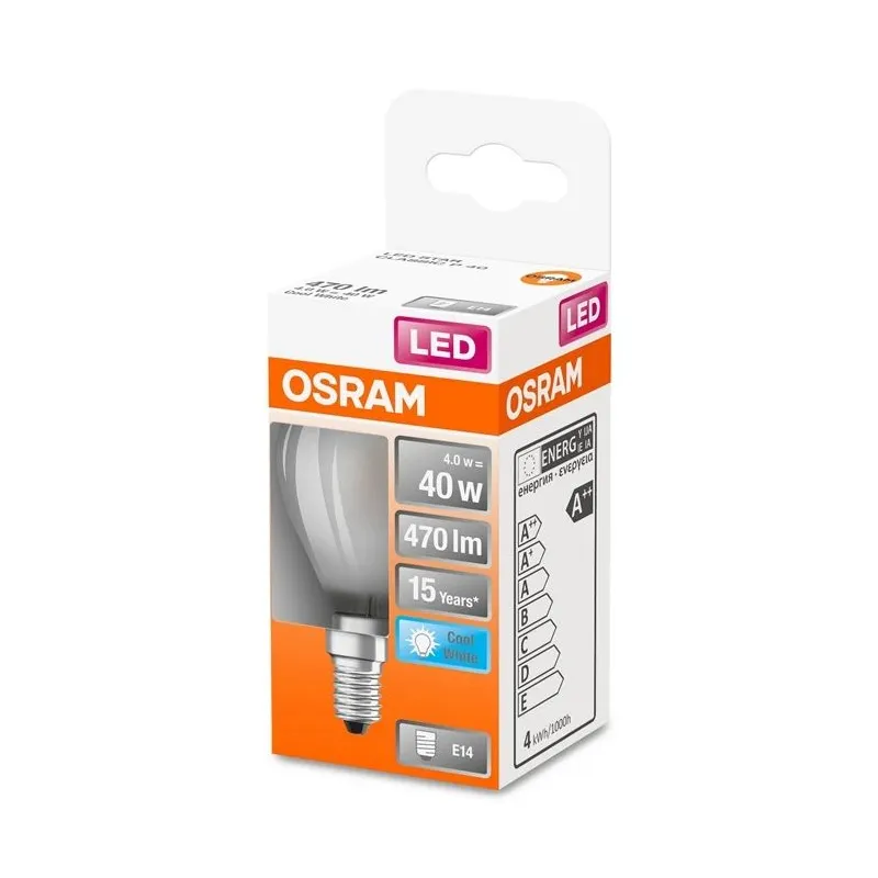 Spuldze Osram LED, P45, 4000 °K, E14, 4 W, 470 lm