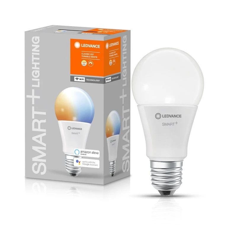 LEDVANCE Smart+ WiFi Classic 60, E27, 9 W, 2700–6500 K, ~806 lm — Tunable White, dimmable