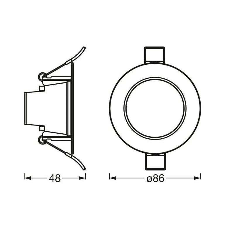 Recessed wifi 4w d80 rgbtw 300lm light fixture