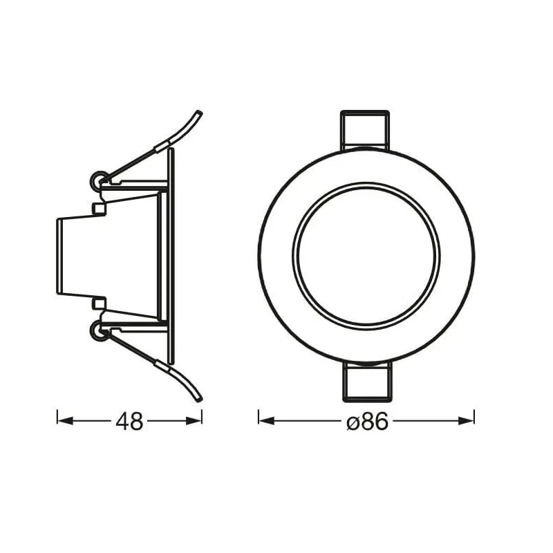 Iebūvējams wifi 4w d80 rgbtw 300lm lampa