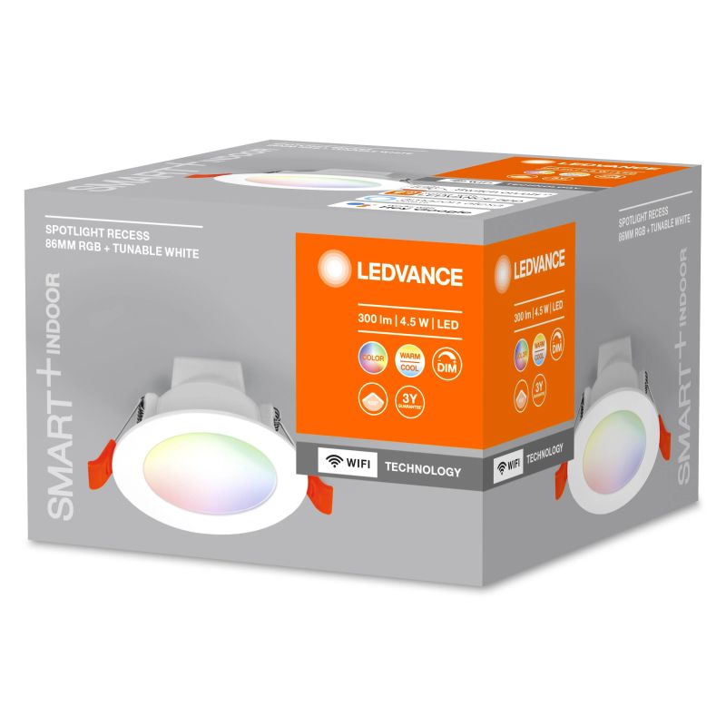 Recessed wifi 4w d80 rgbtw 300lm light fixture