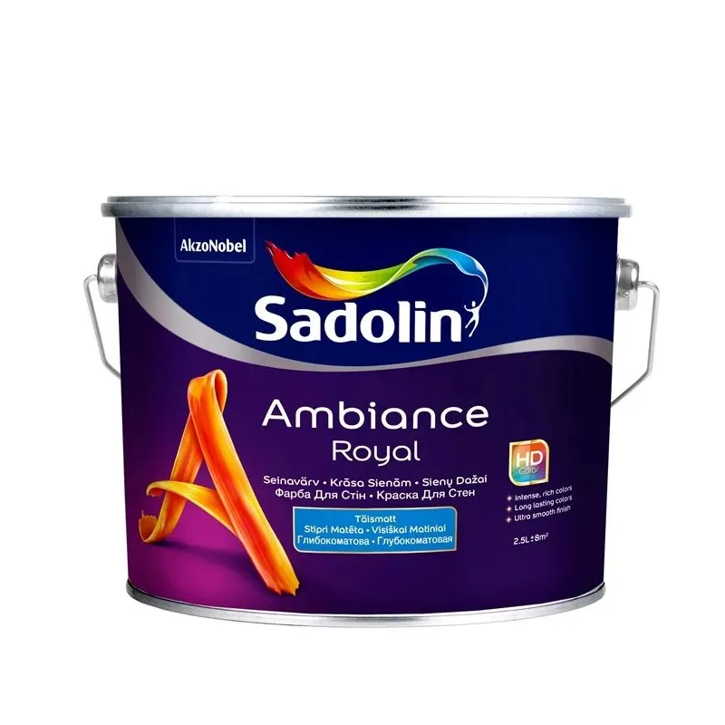 Krāsa Sadolin Ambiance Royal, balta krās., 2.5 l