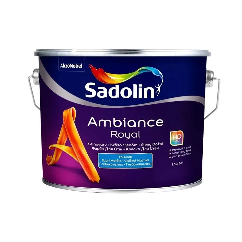 Krāsa Sadolin Royal, emulsija, pilnīgi matēta, 2.33 l