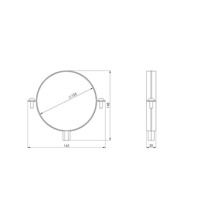 Laikiklis EUROPLAST SBO125. DIA 125 mm
