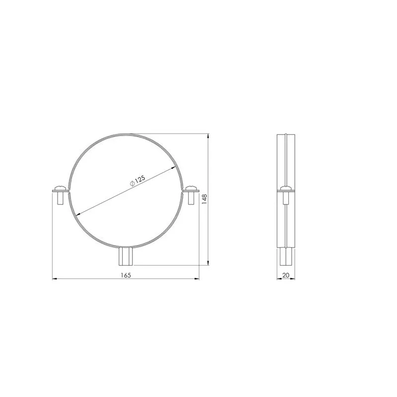 Laikiklis SBO125 101711, metalas, DIA 12.5 cm