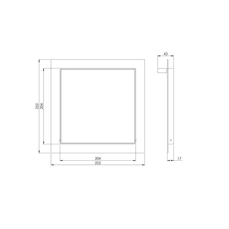 Revīzijas durtiņas ģipškartonam 200x200