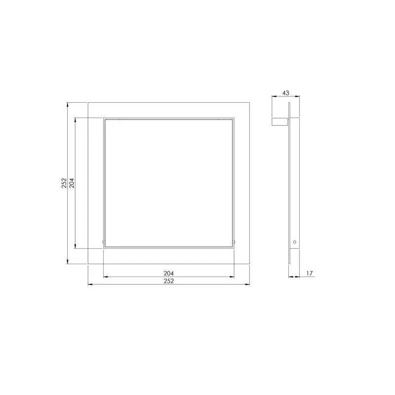 Revīzijas lūka Europlast RLR2020, 204 mm x 204 mm