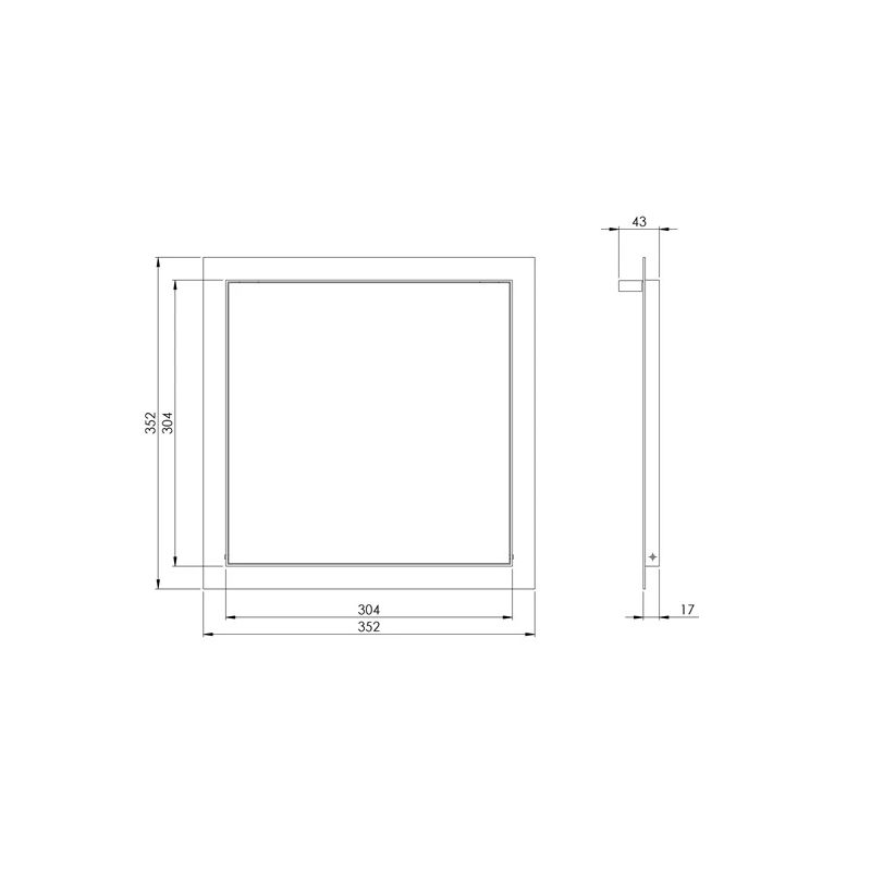 Revīzijas durtiņas ģipškartonam 300x300