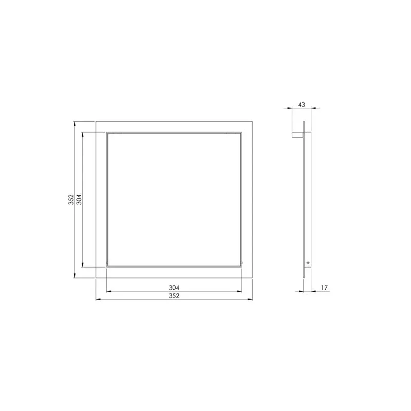Revīzijas lūka Europlast RLR3030, 304 mm x 304 mm