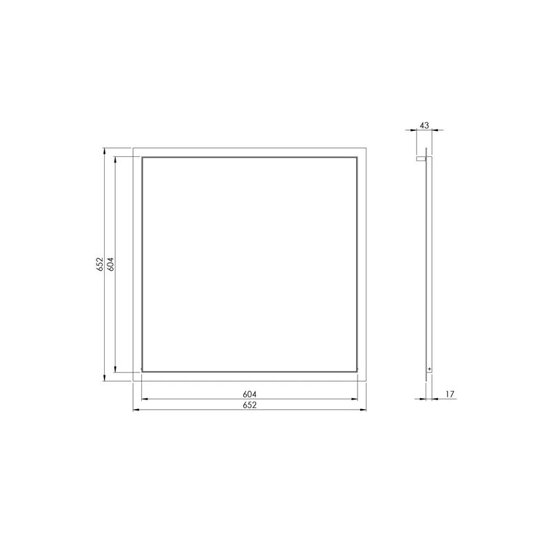 Revizinės durelės EUROPLAST RLR6060. 60 x 60 cm
