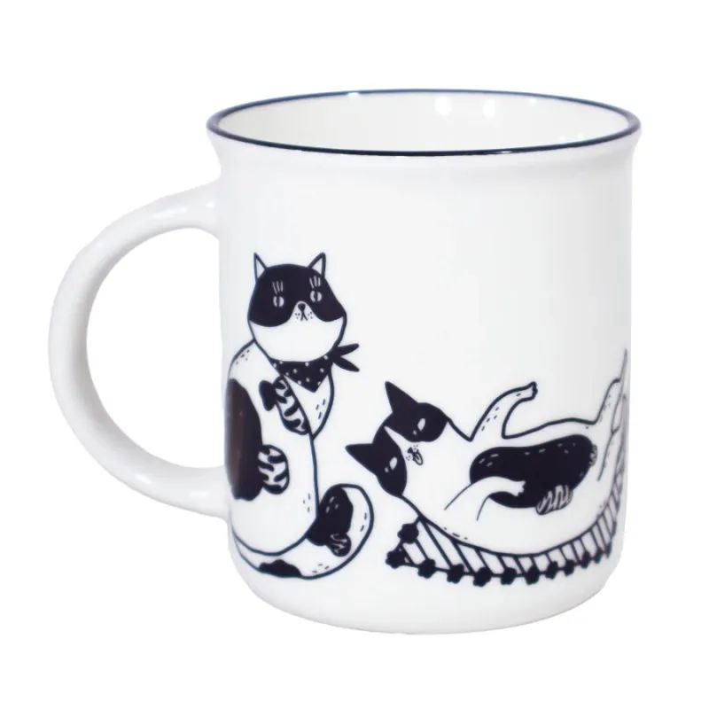 Krūze keramiska 330ml, kaķi