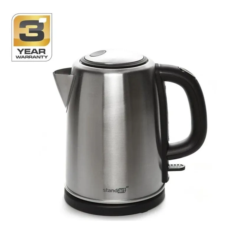 Elektrinis virdulys Standart F-770, 1.2 l, juoda sp.-nerūdijančiojo plieno sp.