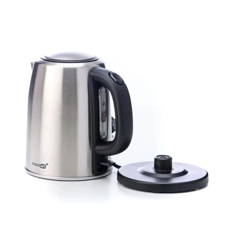 Elektrinis virdulys Standart F-770, 1.2 l, juoda sp.-nerūdijančiojo plieno sp.