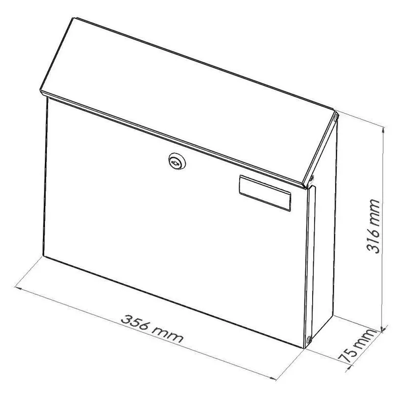 Pastkaste Glori Ir Ko PD968, brūna-vara, 31.7 cm x 9 cm x 35.4 cm