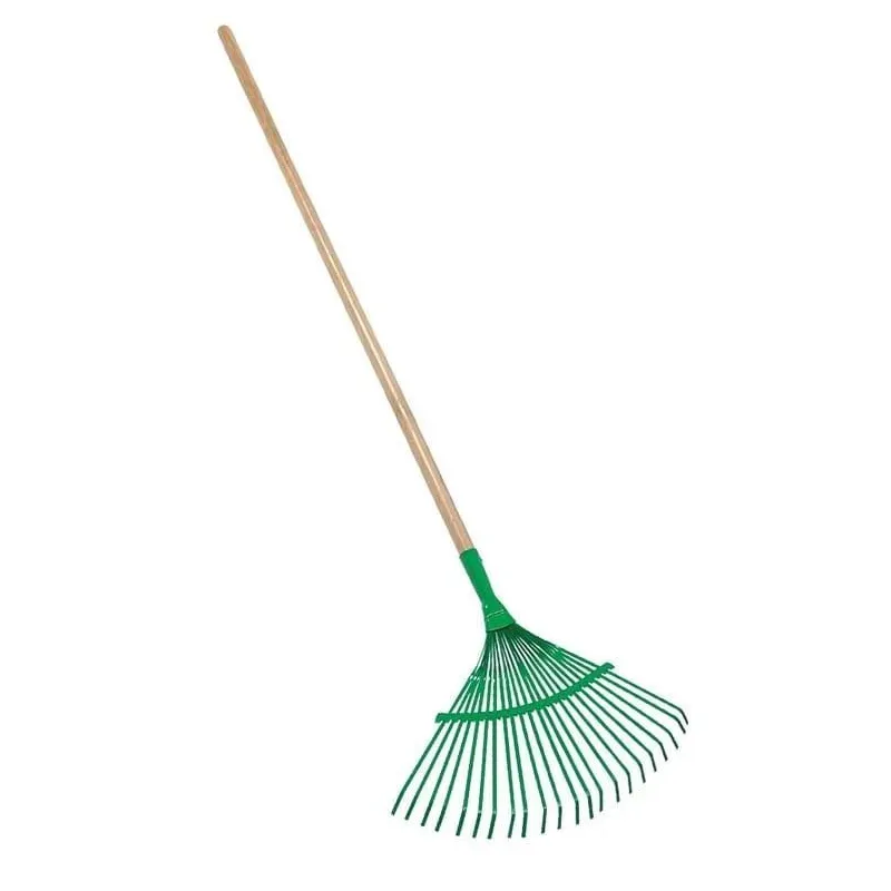 Lapu grābeklis vēdekļa HG118W, ar kātu, 1500 mm, brūna krās.-zaļa krās.