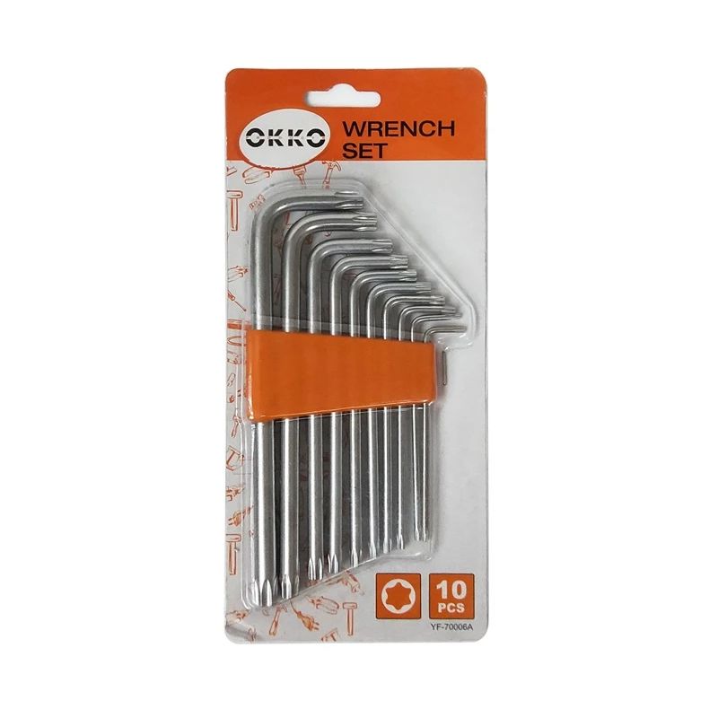 Zvaigžņu atslēgu komplekts YF-70006A 10 gab., T9-T50 OKKO