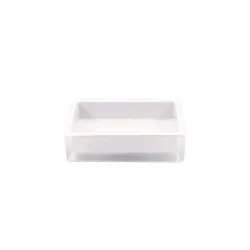 Polyresin soap dish. white
