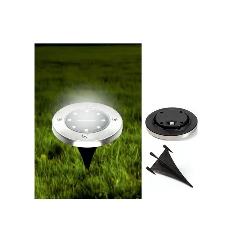 Iedurams gaismeklis ar saules bateriju Domoletti TH012D-2, 0.06W, IP44, sudraba krās.